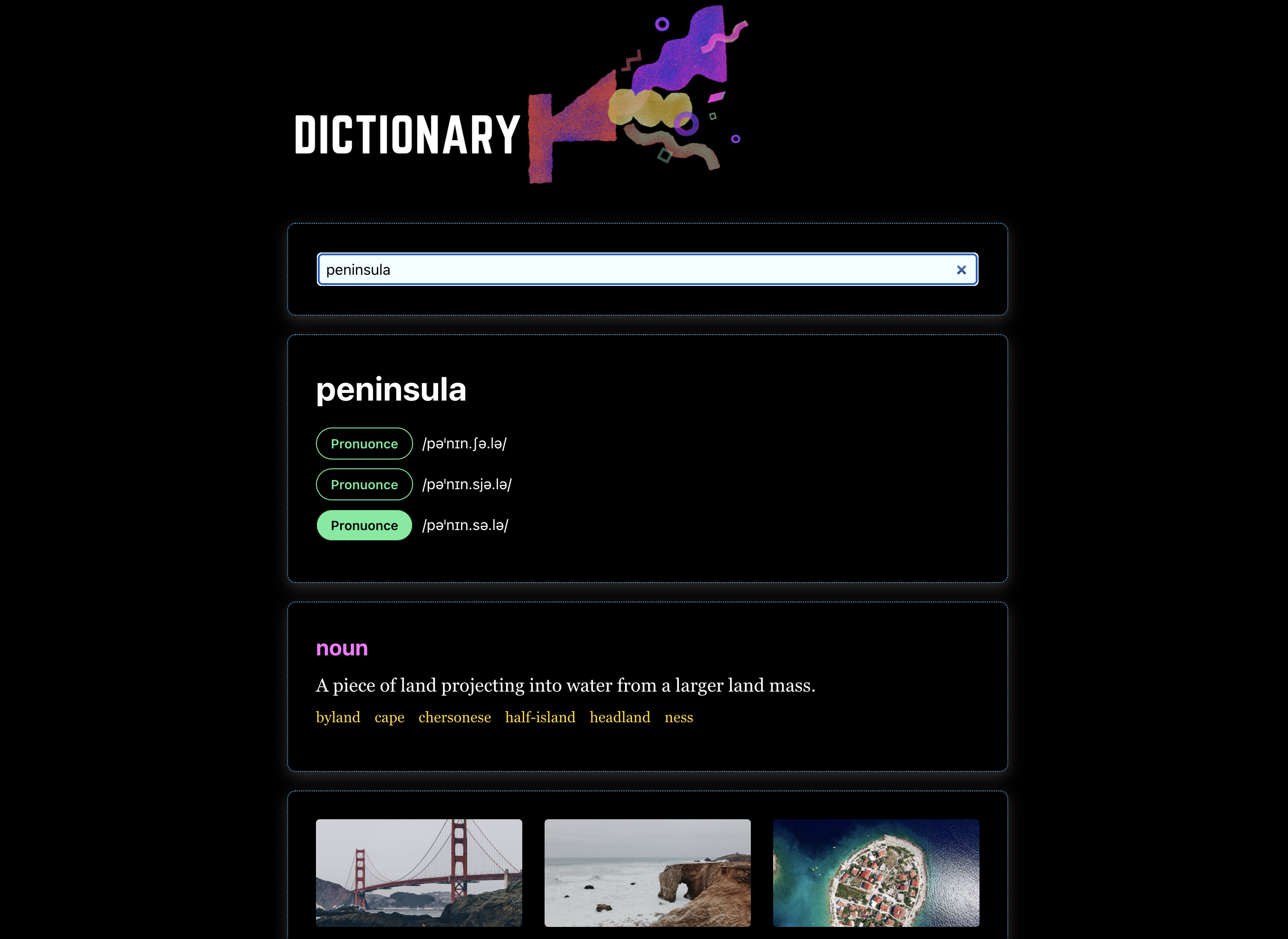 Dictionary Webpage