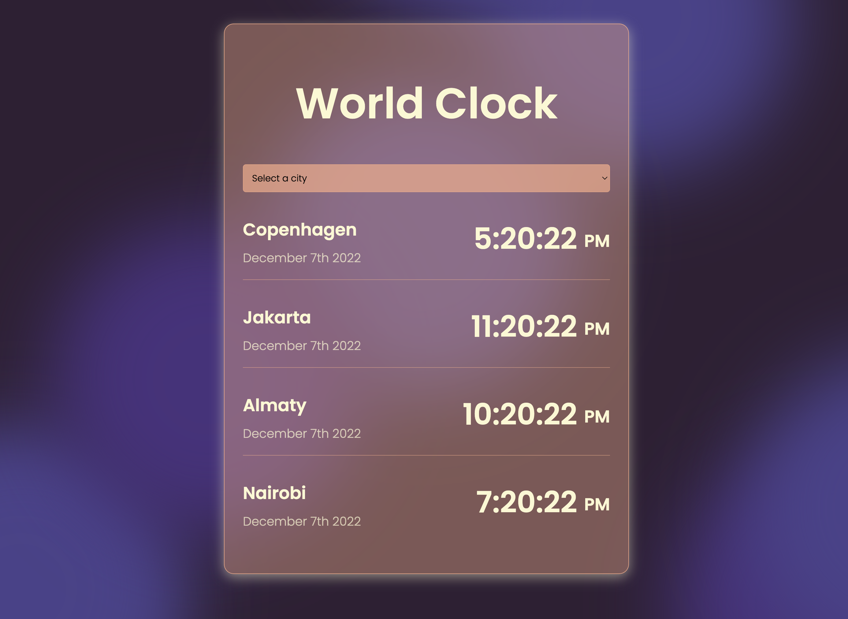 World Clock